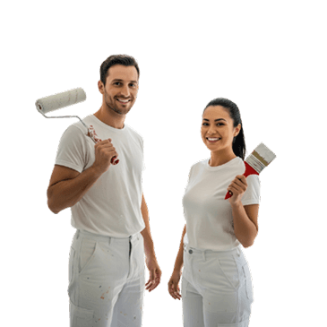 Maler fra A2Z udfører arbejde